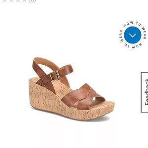 Korks denica wedge sandals size 10